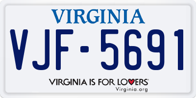 VA license plate VJF5691