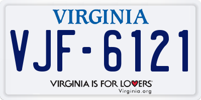 VA license plate VJF6121