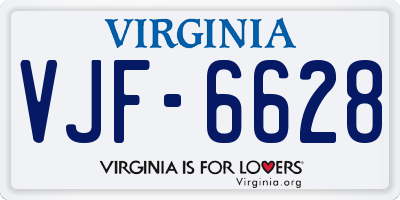 VA license plate VJF6628