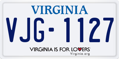 VA license plate VJG1127