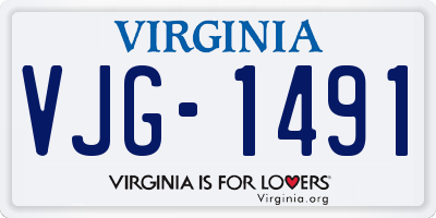 VA license plate VJG1491