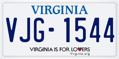 VA license plate VJG1544