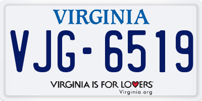 VA license plate VJG6519