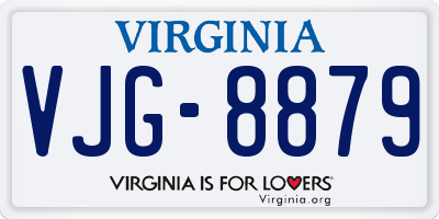 VA license plate VJG8879