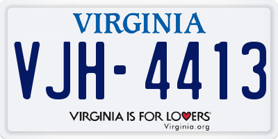 VA license plate VJH4413