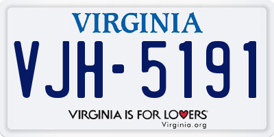VA license plate VJH5191