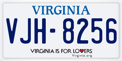 VA license plate VJH8256