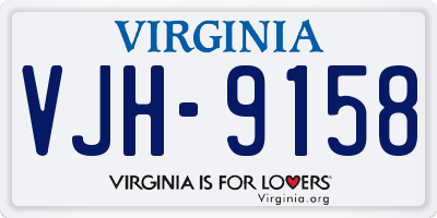 VA license plate VJH9158
