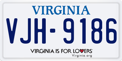 VA license plate VJH9186