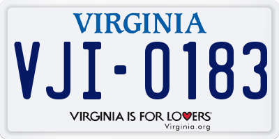 VA license plate VJI0183
