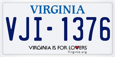VA license plate VJI1376