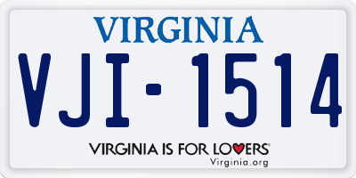 VA license plate VJI1514