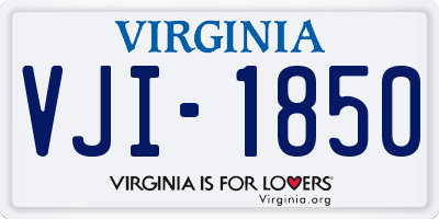 VA license plate VJI1850