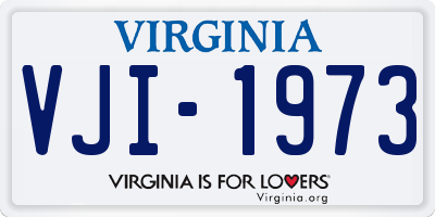 VA license plate VJI1973