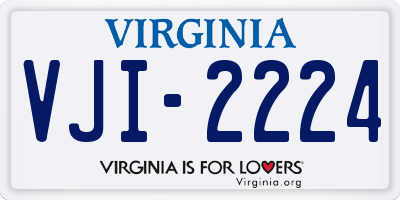 VA license plate VJI2224