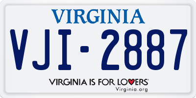 VA license plate VJI2887