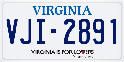 VA license plate VJI2891