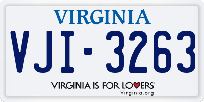 VA license plate VJI3263