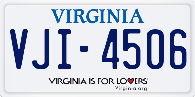VA license plate VJI4506