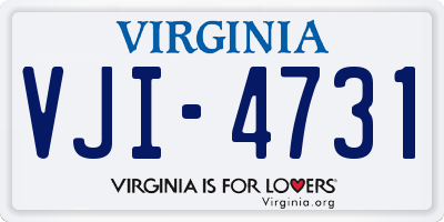 VA license plate VJI4731