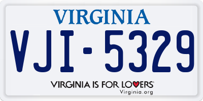 VA license plate VJI5329