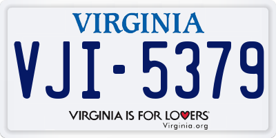 VA license plate VJI5379