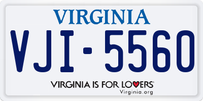 VA license plate VJI5560