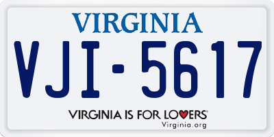 VA license plate VJI5617
