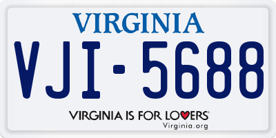 VA license plate VJI5688