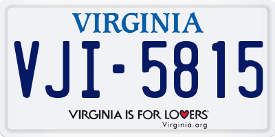 VA license plate VJI5815