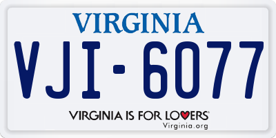 VA license plate VJI6077