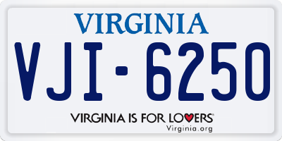 VA license plate VJI6250