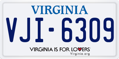 VA license plate VJI6309