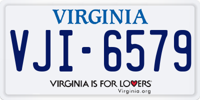 VA license plate VJI6579