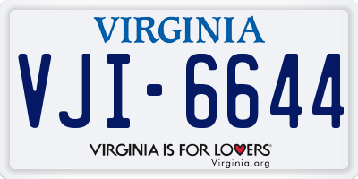VA license plate VJI6644