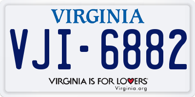 VA license plate VJI6882