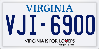 VA license plate VJI6900