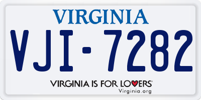 VA license plate VJI7282