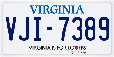 VA license plate VJI7389