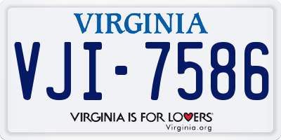 VA license plate VJI7586