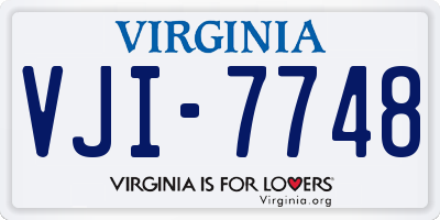 VA license plate VJI7748