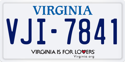 VA license plate VJI7841