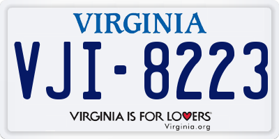 VA license plate VJI8223