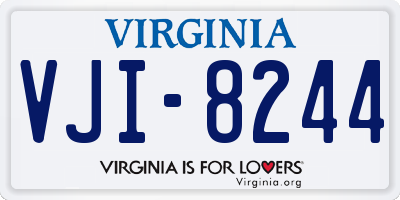 VA license plate VJI8244