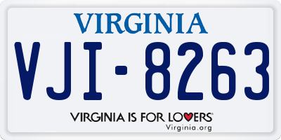 VA license plate VJI8263