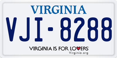 VA license plate VJI8288
