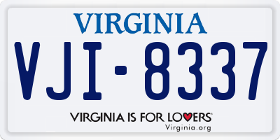 VA license plate VJI8337