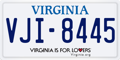 VA license plate VJI8445