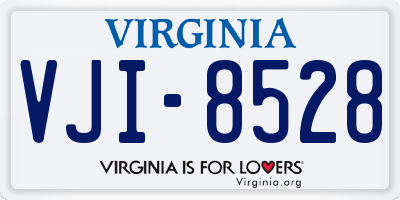 VA license plate VJI8528