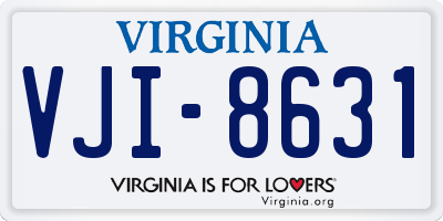 VA license plate VJI8631